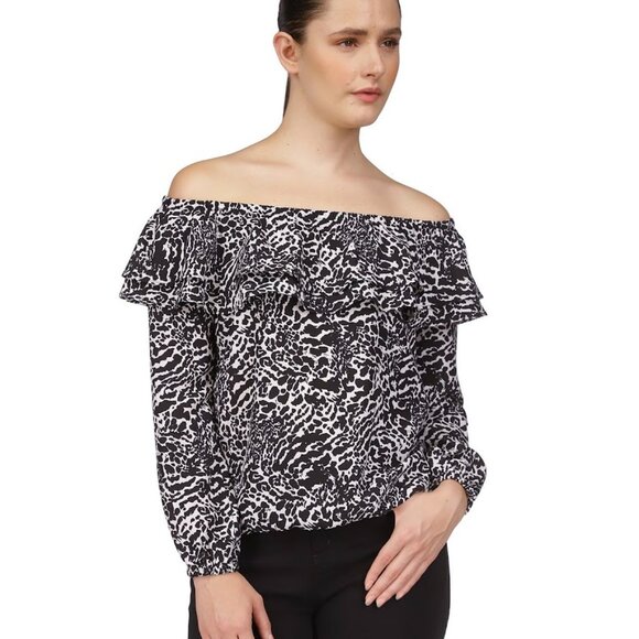 MICHAEL Michael Kors Tops - Michael Kors Women's - Print Off-The - Shoulder Top